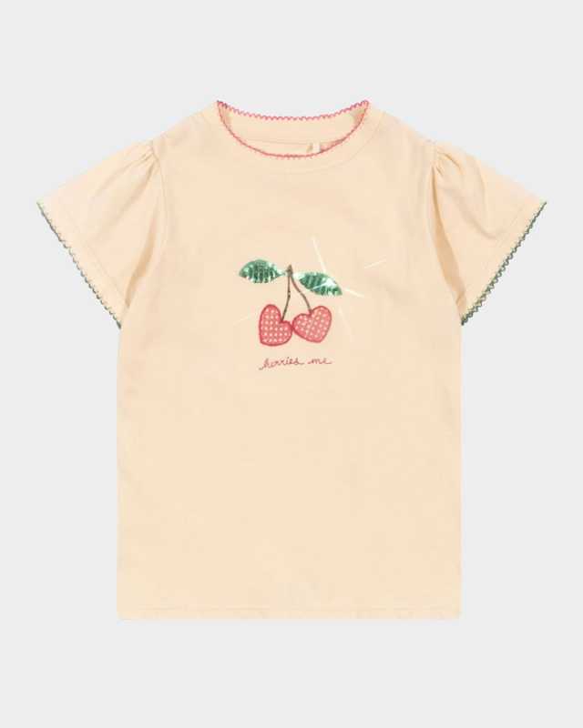 Girl's Famo Cherry-Print T-Shirt, Size 9M-10